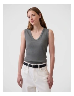 Variegated Rib Tank Top