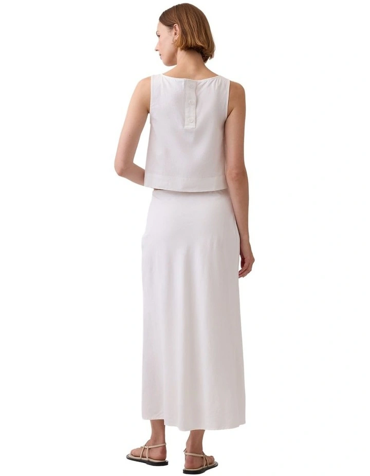 Maxi Slip Skirt in Cream image 2