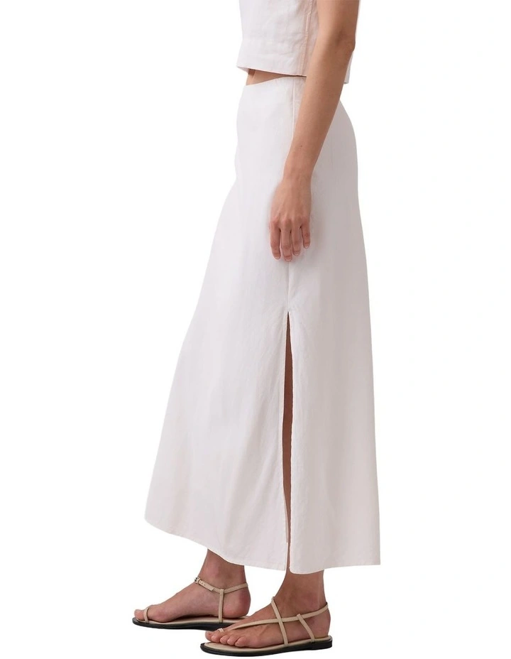 Maxi Slip Skirt in Cream image 3