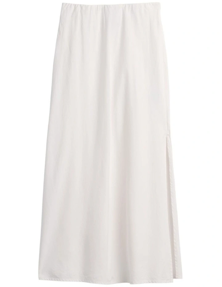 Maxi Slip Skirt in Cream image 4