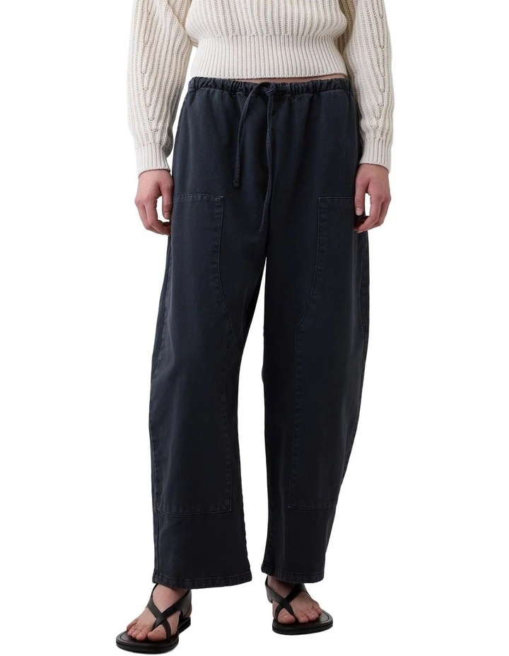 Dbl Knee Barrel Pant in Black image 1