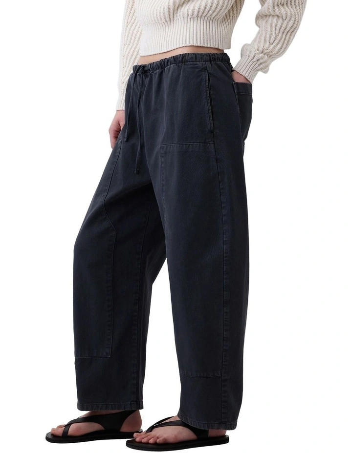 Dbl Knee Barrel Pant in Black image 3