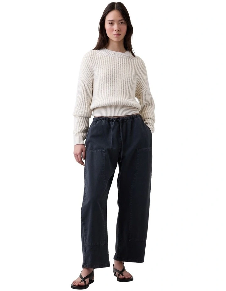 Dbl Knee Barrel Pant in Black image 4