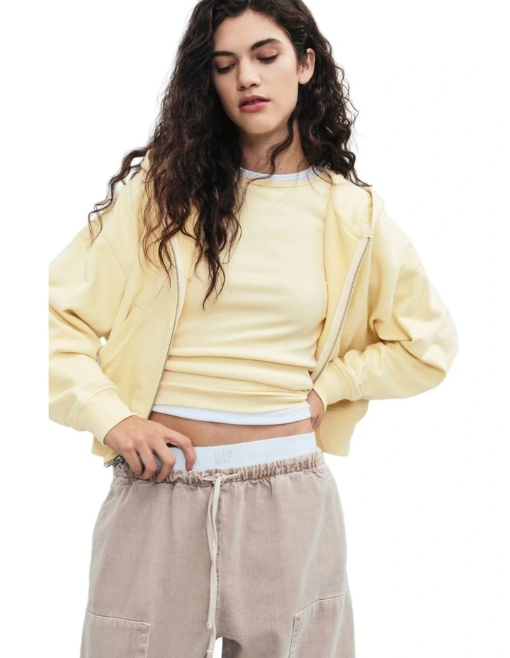 Easy Double-Knee Barrel Pants in Beige image 5