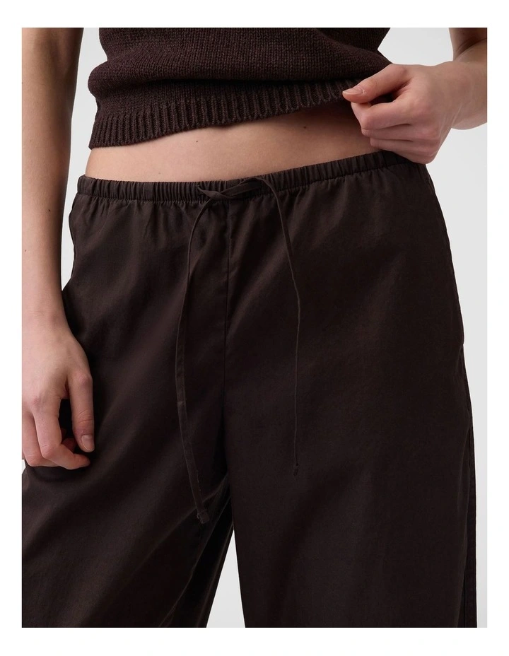 Poplin Easy Barrel Pants in Terra Brown image 5