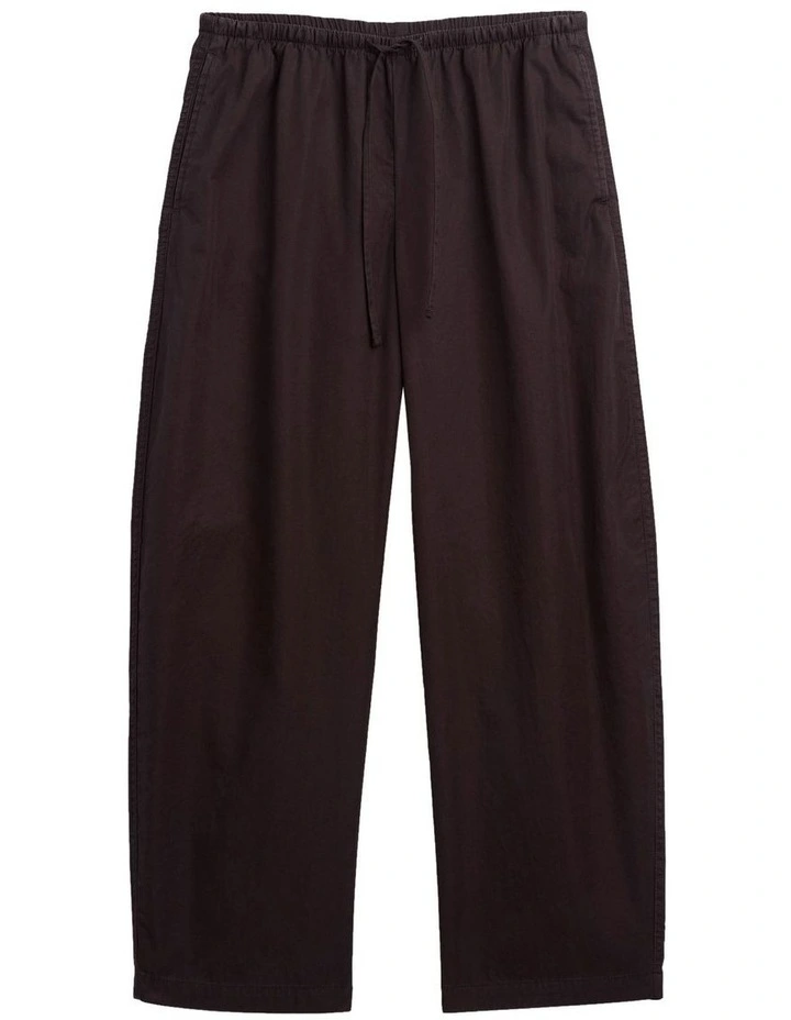 Poplin Easy Barrel Pants in Terra Brown image 6