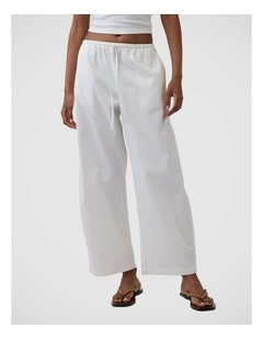 Poplin Easy Barrel Pants