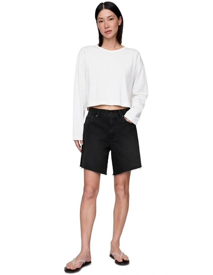 Loose Bermuda Shorts in Blk Fuller image 4