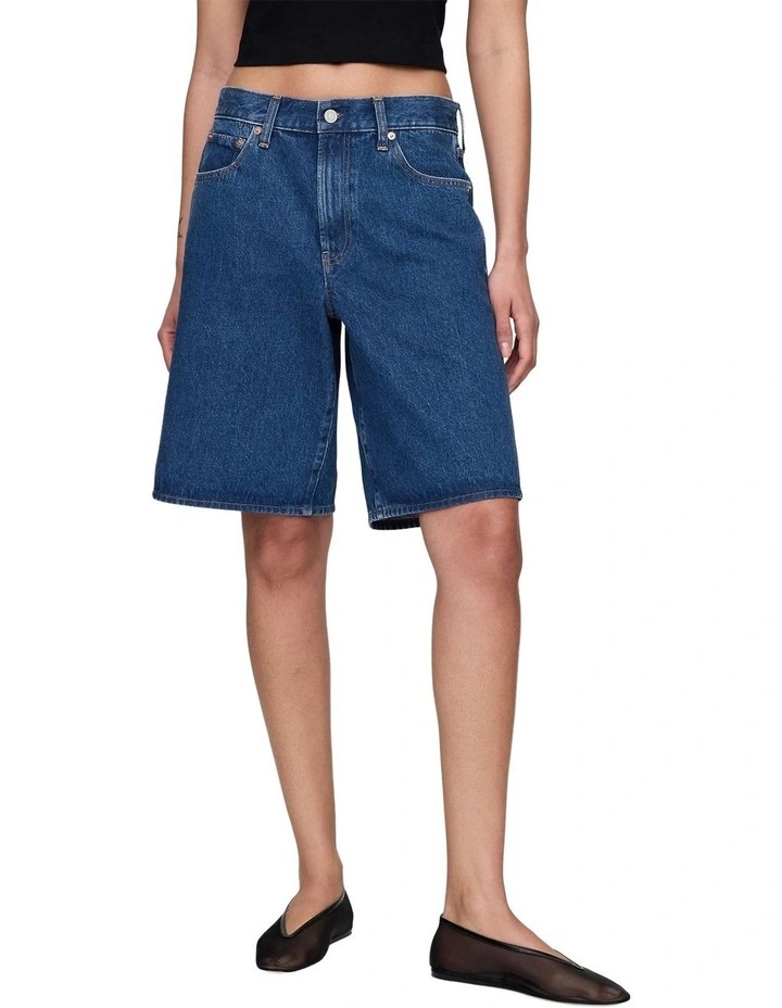 Denim Longline Med Lowry Shorts in Medium Indigo image 1