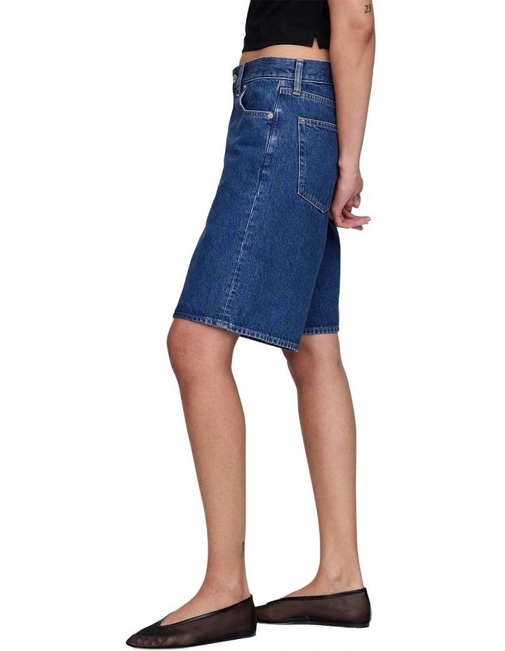 Denim Longline Med Lowry Shorts in Medium Indigo image 3