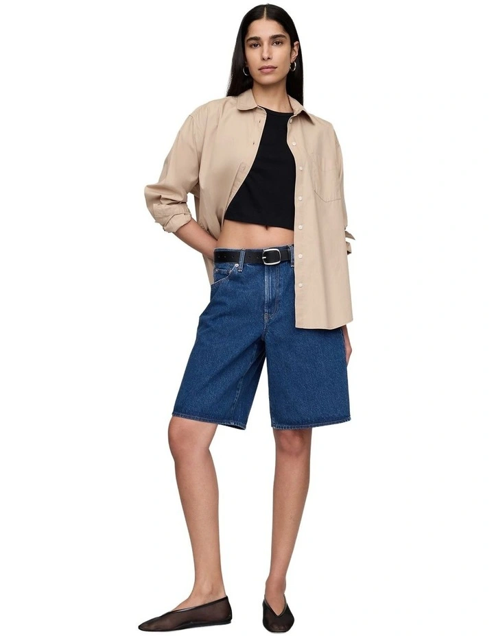 Denim Longline Med Lowry Shorts in Medium Indigo image 4