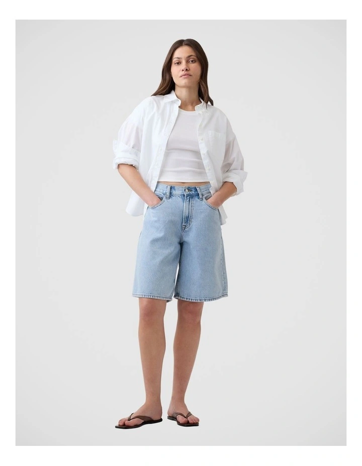 11" Low Slung SuperSoft Longline Denim Shorts image 1
