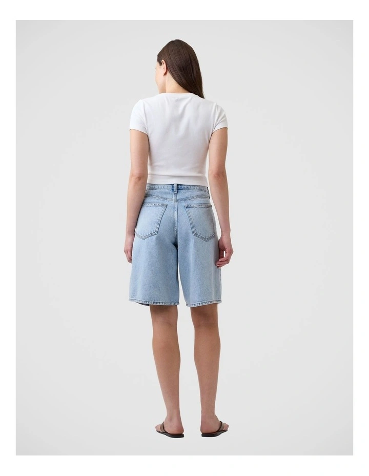 11" Low Slung SuperSoft Longline Denim Shorts image 2