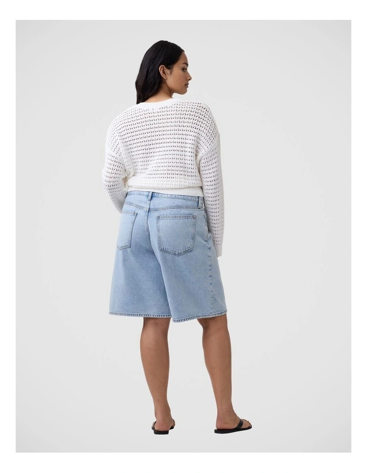11" Low Slung SuperSoft Longline Denim Shorts image 5