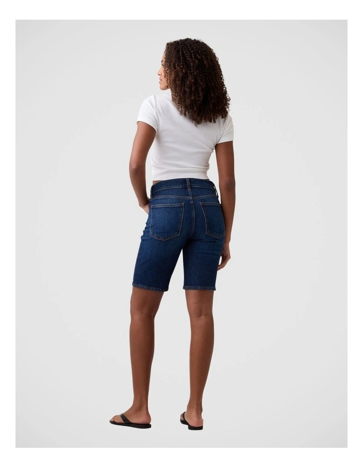 9 Mid Rise Soft Denim Bermuda Shorts image 2