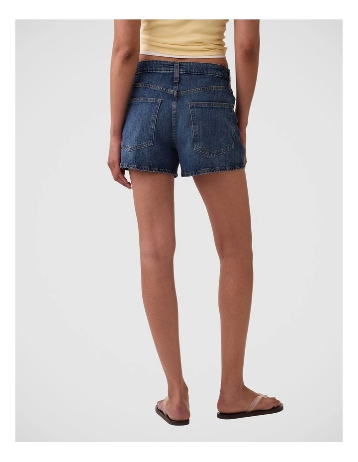 3.5 High Rise Relaxed Straight Denim Shorts image 2