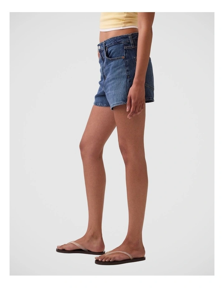 3.5 High Rise Relaxed Straight Denim Shorts image 3