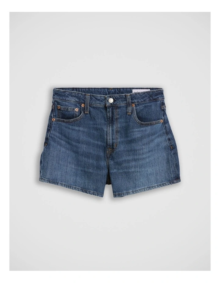 3.5 High Rise Relaxed Straight Denim Shorts image 4