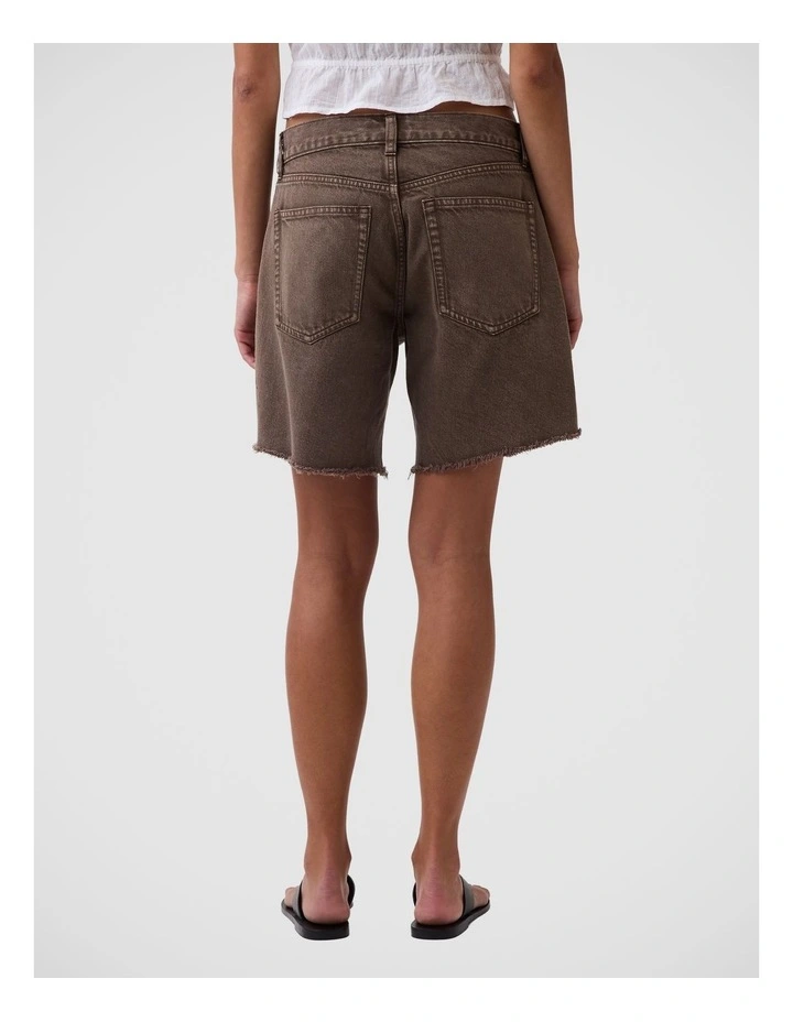 8 Mid Rise Loose Denim Bermuda Shorts image 2