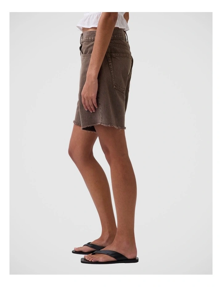 8 Mid Rise Loose Denim Bermuda Shorts image 3