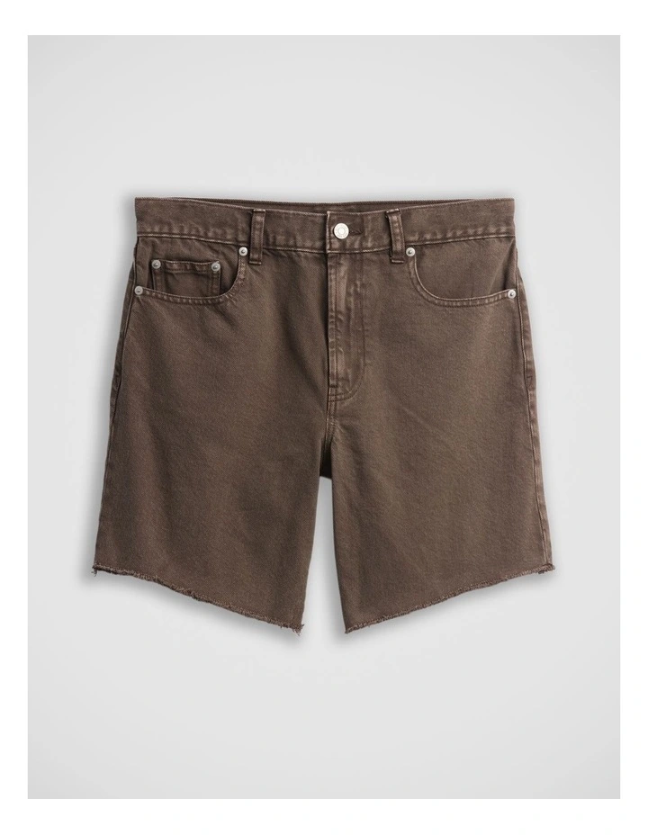 8 Mid Rise Loose Denim Bermuda Shorts image 4