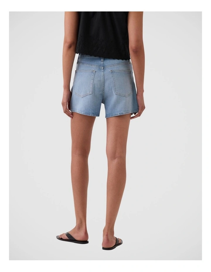 3.5 High Rise Relaxed Straight Denim Shorts image 2