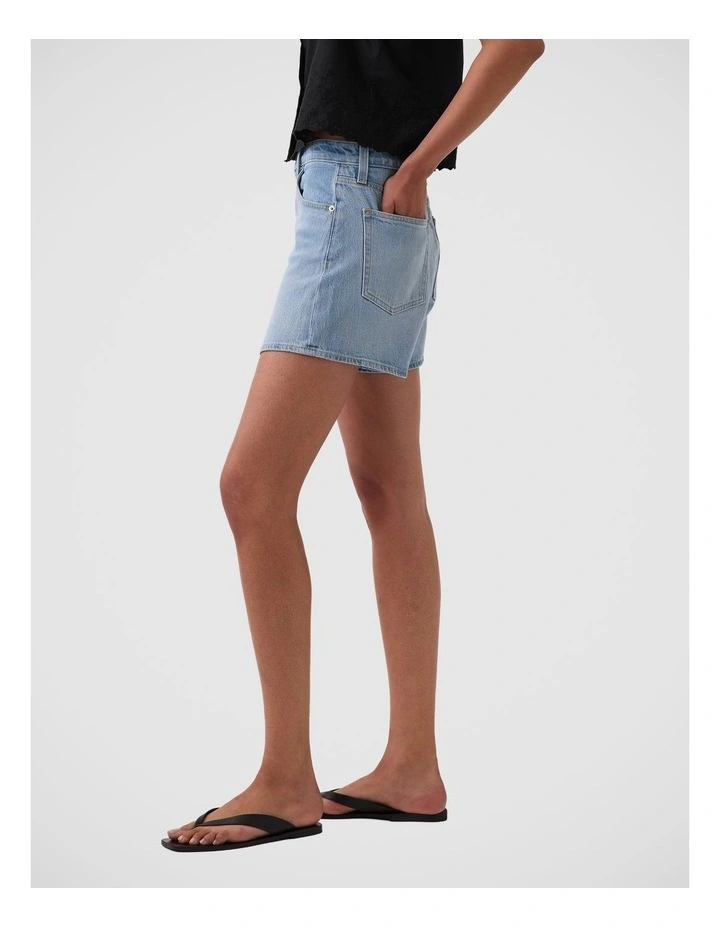 3.5 High Rise Relaxed Straight Denim Shorts image 3