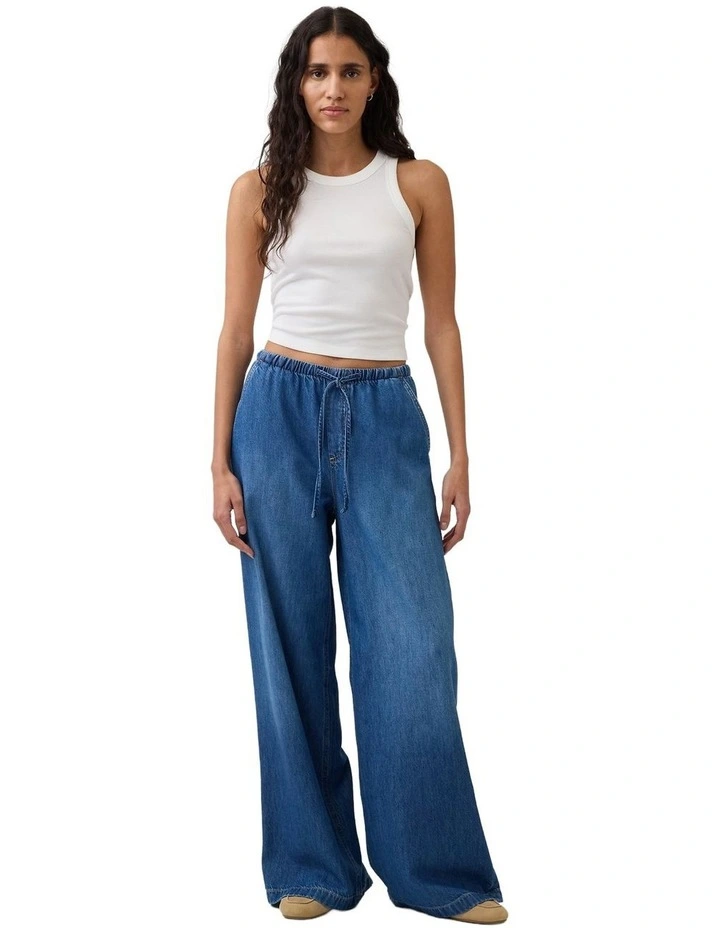 Easy Baggy Med Frost Pant in Medium Indigo image 4