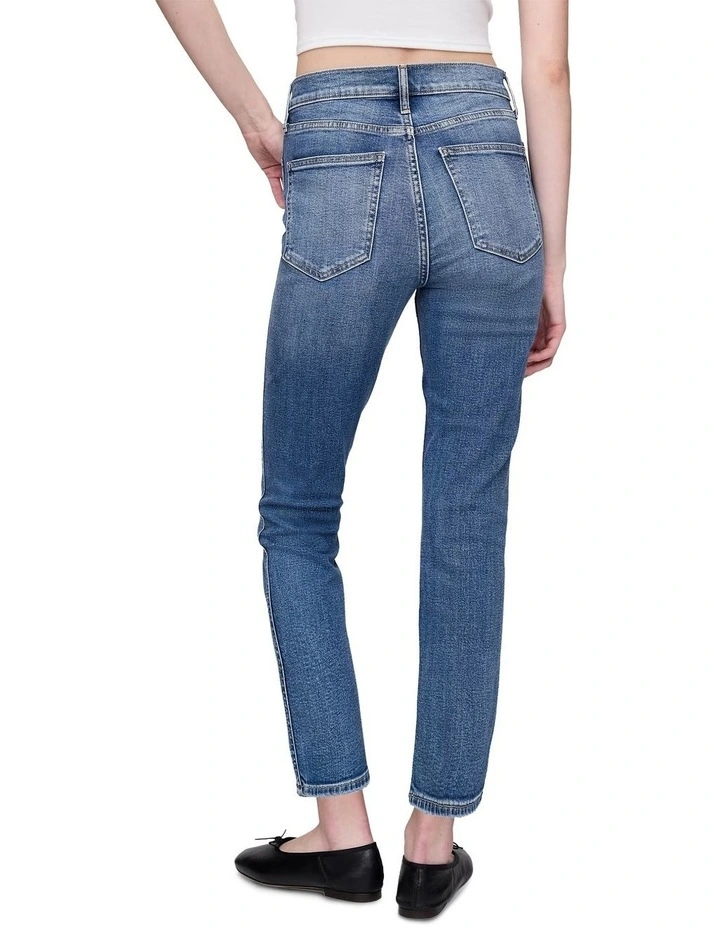 Vintage Slim High Rise Med Glin Jeans in Blue image 2