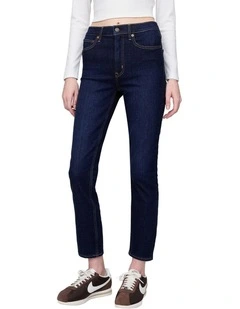 Vintage Slim High Rise Dk Lisson Jeans in Blue