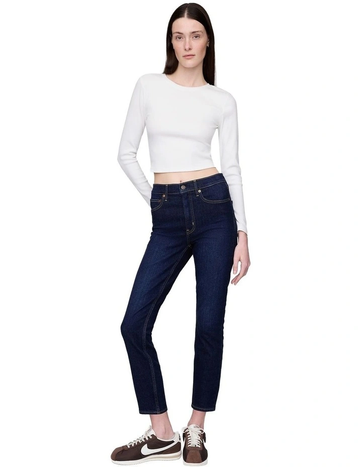 Vintage Slim High Rise Dk Lisson Jeans in Blue image 4