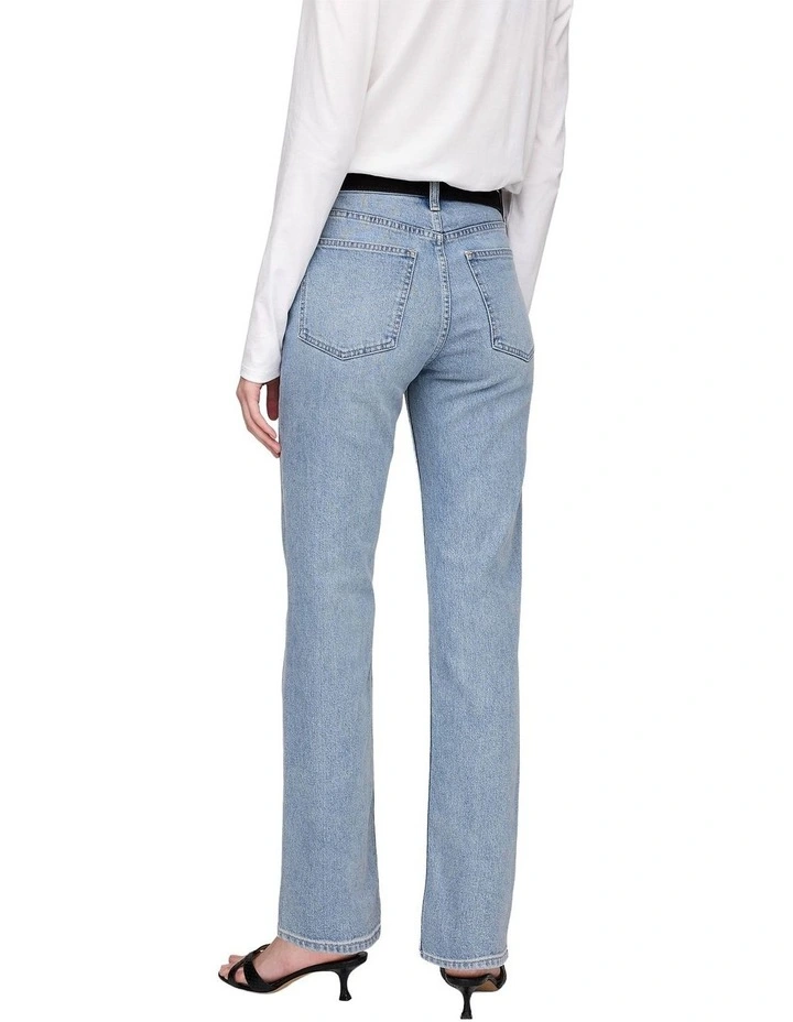 High Rise 90s Slim Straight Jeans in Light Indigo image 2