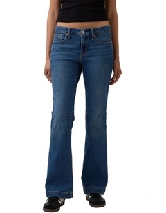 Long And Lean Med Ellison Jeans in Medium Indigo