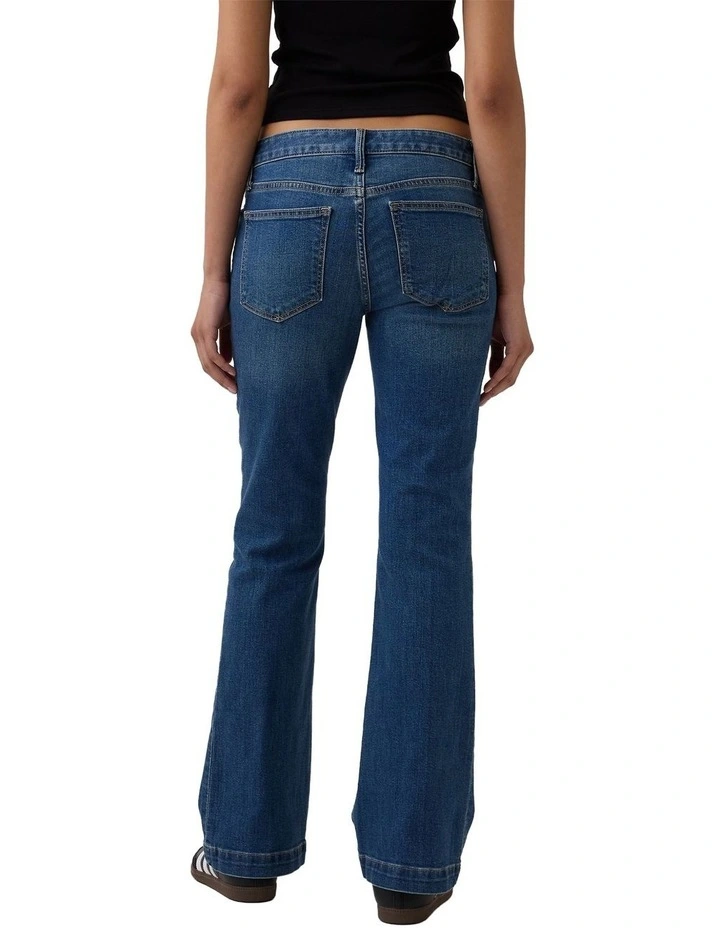 Long And Lean Med Ellison Jeans in Medium Indigo image 2