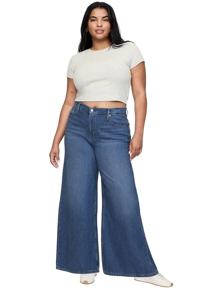 Baggy Mr Med Talia Jeans in Medium Indigo image 4