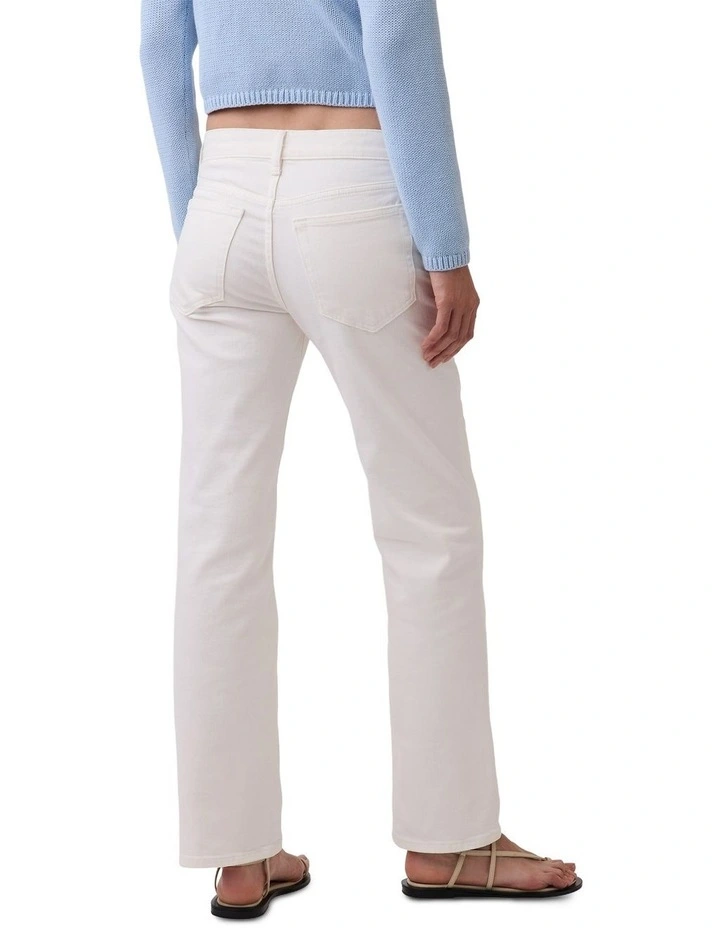 Relaxed Straight Winter Jeans in White image 2