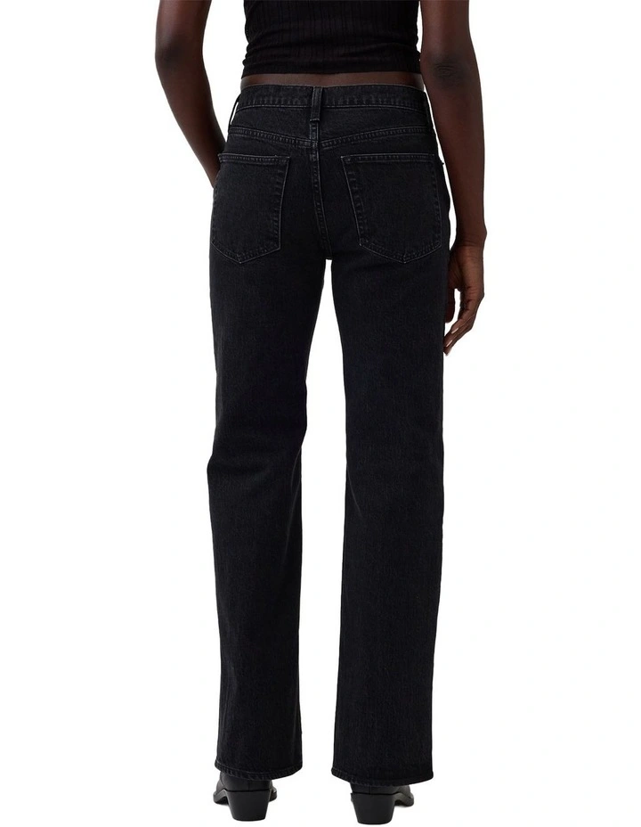 Relaxed Straight Jeans in Black Petal image 2