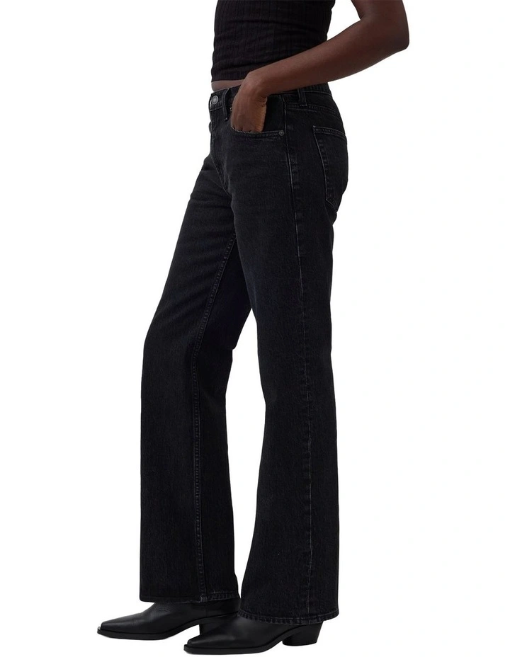 Relaxed Straight Jeans in Black Petal image 3
