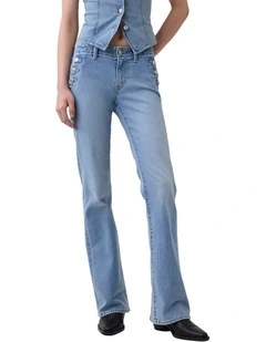 Long And Lean Sailor Jeans in Lt Melba