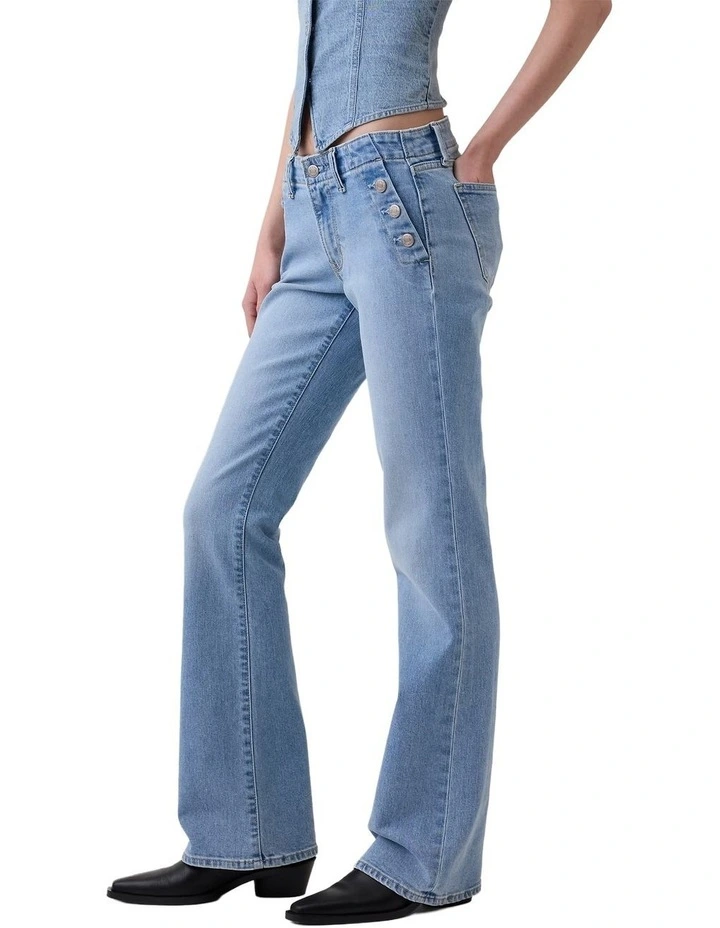 Long And Lean Sailor Jeans in Lt Melba image 3