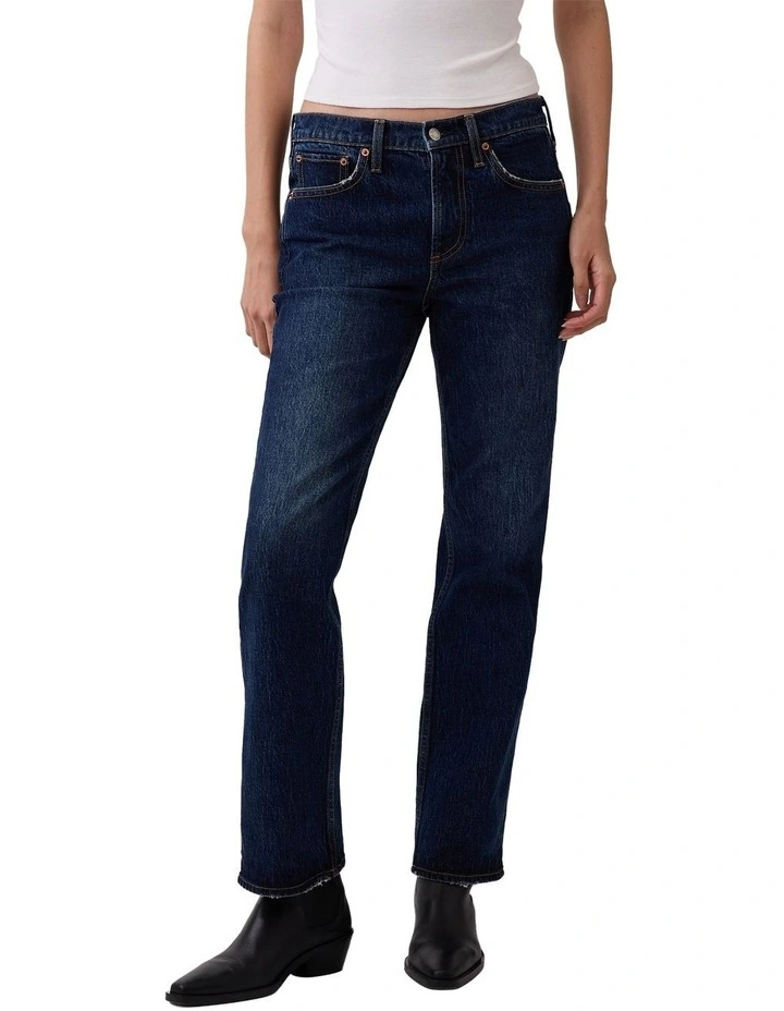 Relaxed Straight Jeans in Dk Moondew image 1
