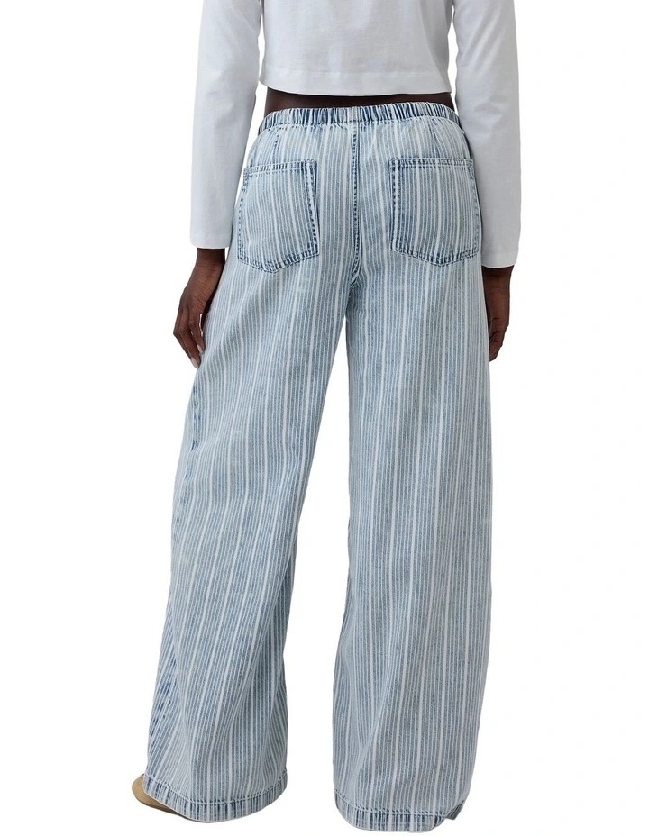 Mid Rise UltraSoft Easy Baggy Jeans in Varsity Stripe image 2