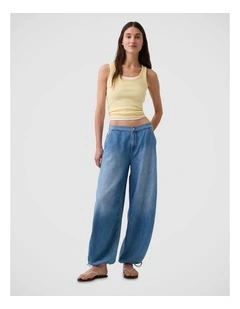 Mid Rise Ultra-Soft Horseshoe Jeans in Medium Indigo