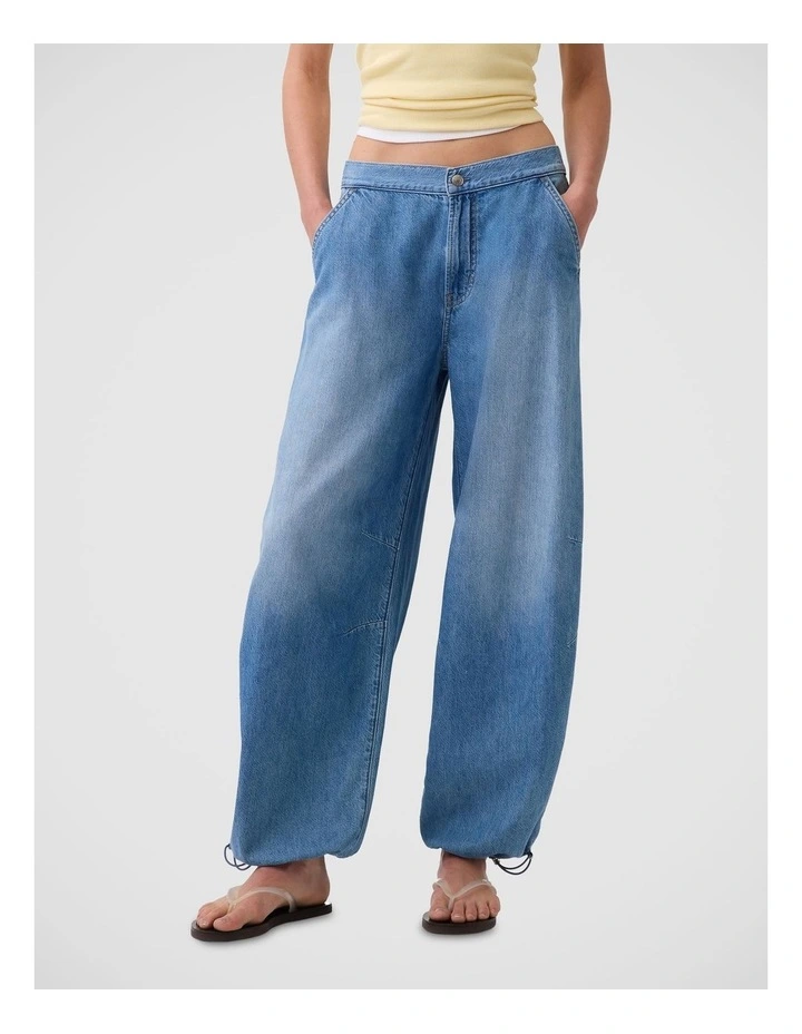 Mid Rise Ultra-Soft Horseshoe Jeans in Medium Indigo image 4