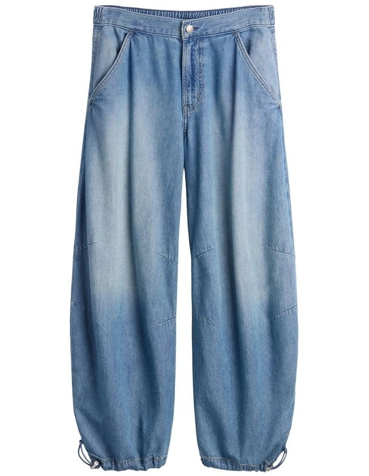 Mid Rise Ultra-Soft Horseshoe Jeans in Medium Indigo image 5