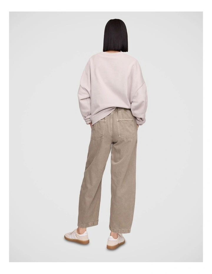 V-Pull On Barr Jeans in Cream image 2