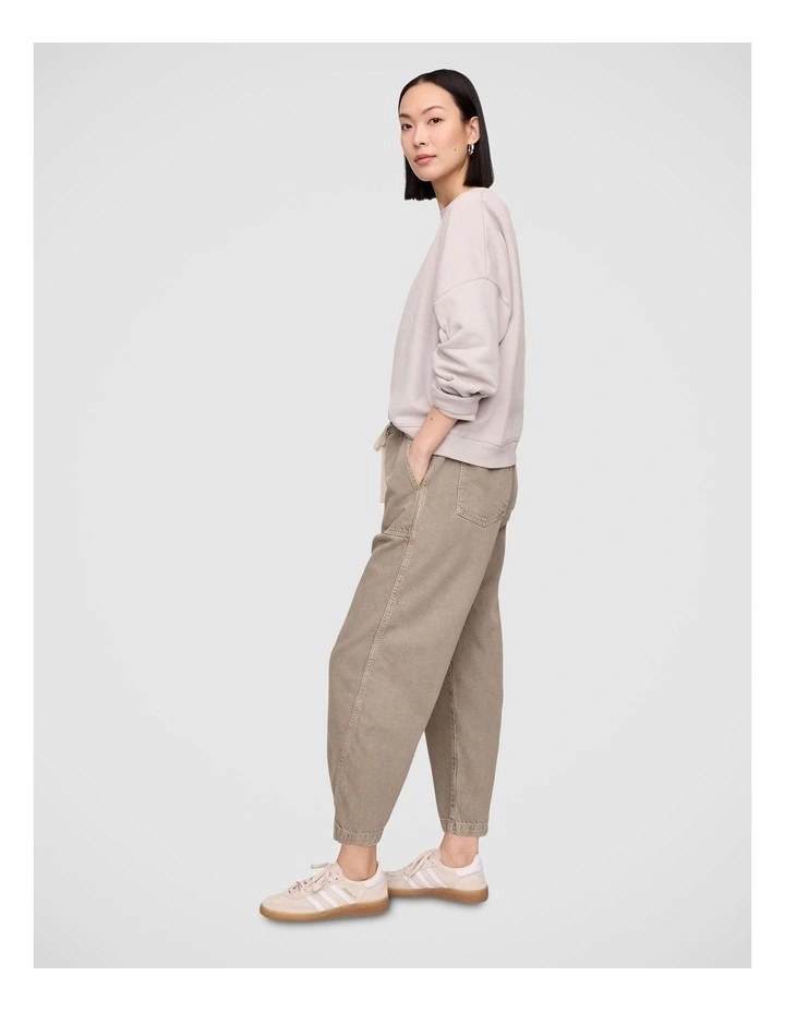 V-Pull On Barr Jeans in Cream image 3
