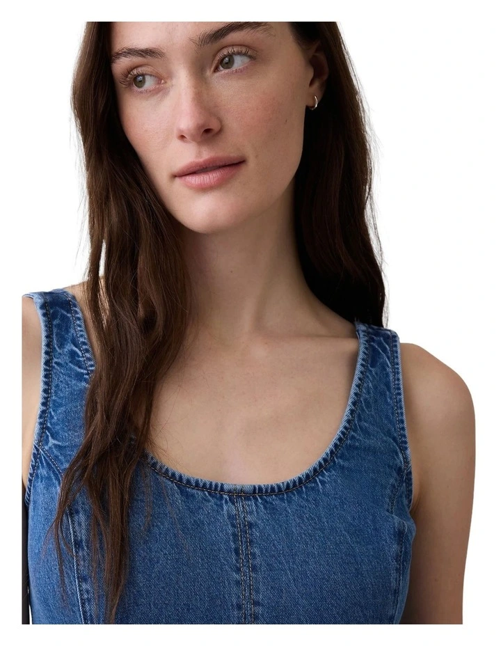 Sl Scoop Neck Maxi Dress in Med Lore image 4