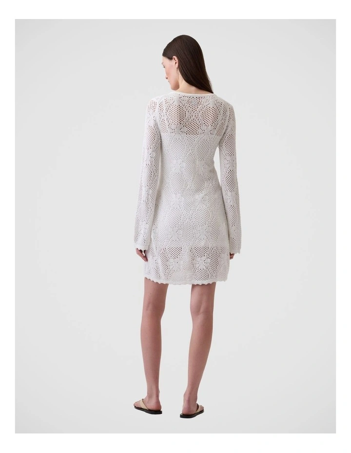 Pointelle Sweater Mini Dress image 2