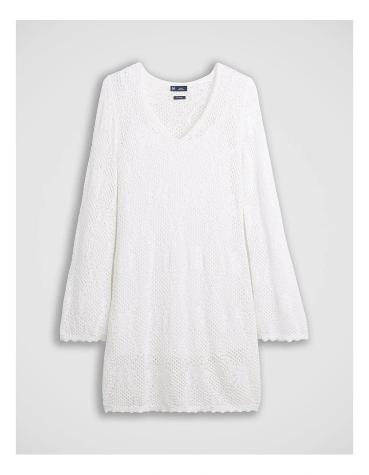 Pointelle Sweater Mini Dress image 4
